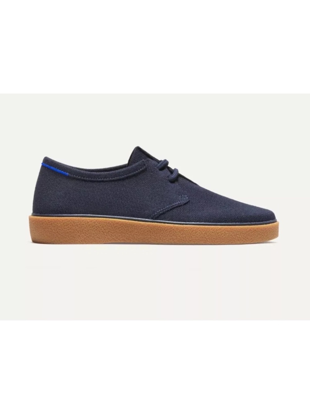 Rothy's Navy merino wool Derby with Gum Sole